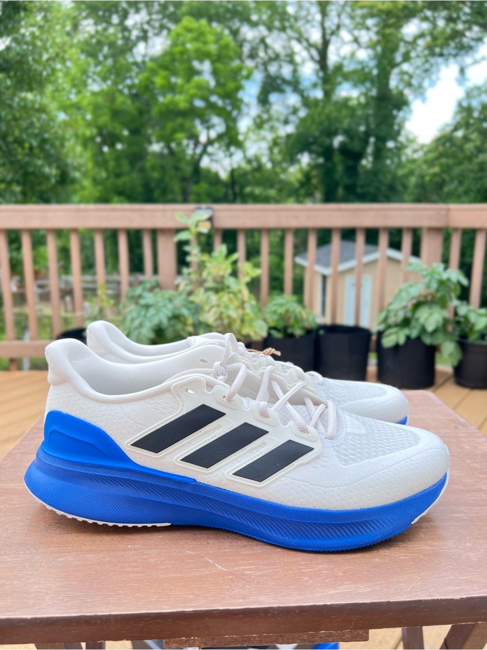 Adidas Ultrarun 5 Mens Running Shoes White Blue Black JQ6943 multiple sizes
